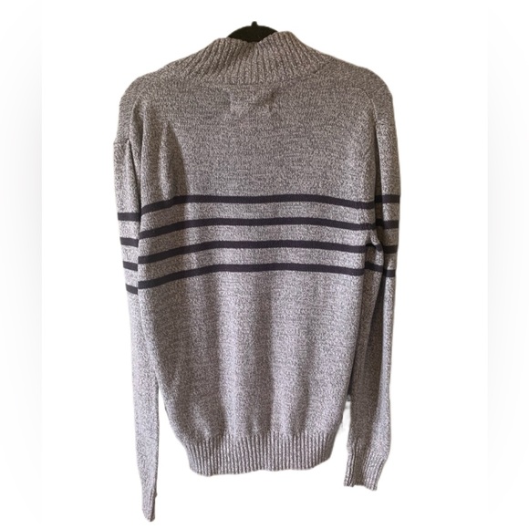 Urban Pipeline Grey Black Striped Marled Turtleneck  Pullover Sweater Size S - Picture 2 of 5